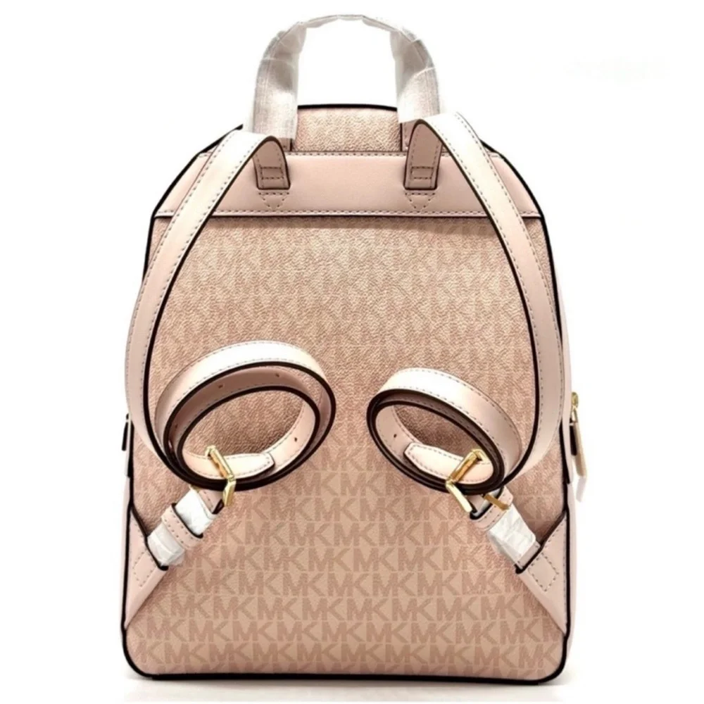 Michael Kors Jaycee Medium Signature Logo Backpack Powder Blush